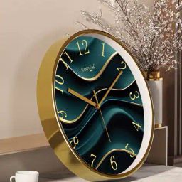 random Printed Round Analog Wall Clock image 1