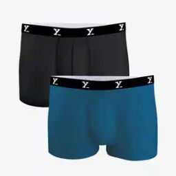 Pack of 2 Solid Trunks with Contrast Elasticated Waistbands-image-68