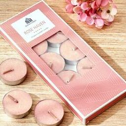 Set Of 10 Refresh Rose Scented T-Light Candles-81