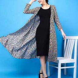Women Floral Print Front-Open Shrug-41