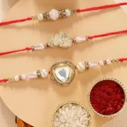 Set of 3 Men Tie-Up Rakhi Set with Roli Chawal-image-54