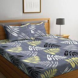 Set of 2 210 TC Printed Double Bedsheets with Pillow Covers-image-71