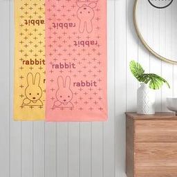 Set of 2 300 GSM Geometric Print Bath Towels 43" x 22"-13