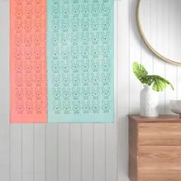 Set of 2 300 GSM Printed Bath Towels 43" x 22"-22