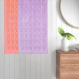 Set of 2 300 GSM Printed Bath Towels 43" x 22"-image-109