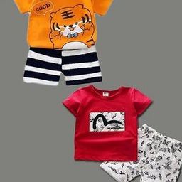 Pack of 2 Boys Shorts & T-Shirt Set-image-76