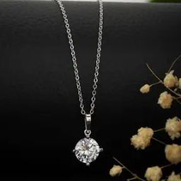 Rhodium Plated Pendant with Chain - B868501N/1-image-0