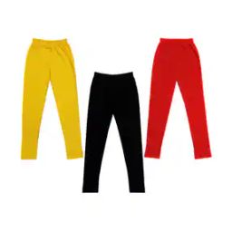 Pack of 3 Leggings with Elasticated Waist-image-86