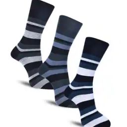 Men Pack of 3 Striped Mid-Calf Length Socks-picture-9