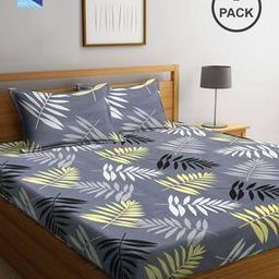 Set of 2 210 TC Printed Double Bedsheets with Pillow Covers-image-70