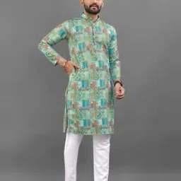 charlotte gracious Men Printed Regular Fit Long Kurta-picture-15