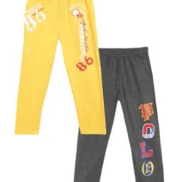 Pack of 2 Boys Typographic Print Straight Track Pants-picture-24