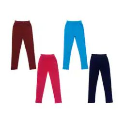Pack of 4 Leggings with Elasticated Waistband-image-79