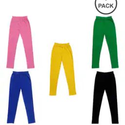 Pack of 5 Leggings with Elasticated Waistband-image-53