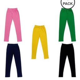 Pack of 5 Leggings with Elasticated Waistband-image-55
