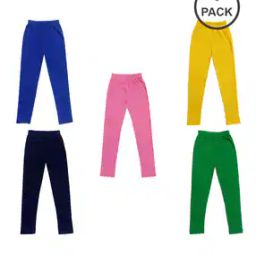 Pack of 5 Leggings with Elasticated Waistband-image-58