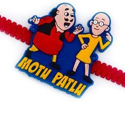 Tie-Up Motu Patlu Red Kids Rakhi-image-60