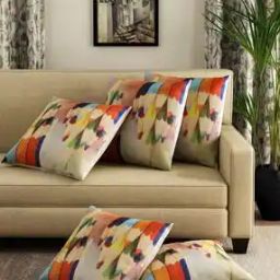 Pack of 5 Printed Square Cushion Covers 16"x 16"-20