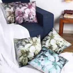 Pack of 5 Floral Print Square Cushion Covers 16"x 16"-image-31