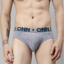 Pack of 2 Printed Briefs with Logo Waistband-29