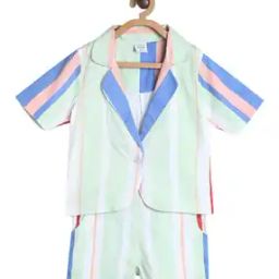 Unisex Striped Cotton Shirt & Shorts Set-image-17