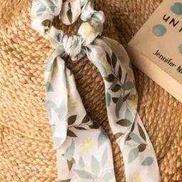 Leaf Print Scarf Scrunchie Hair Tie-33