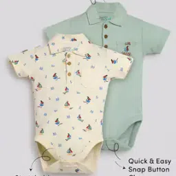 somersault Pack of 2 Micro Print Cotton Bodysuit-picture-8