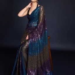 Women Traditional Saree with Blouse Piece-image-24