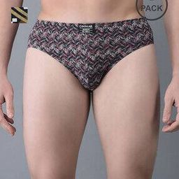 Men Pack of 2 Printed Briefs with Logo Waistband-image-53