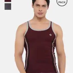 Men Pack of 3 Combed Cotton Vests-image-43