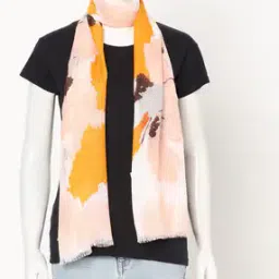Printed Scarf with Fringes-image-44