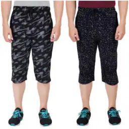 Pack of 2 3/4th Shorts with Elasticated Waist-image-5