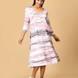 the mom store Women Printed A-Line Dress-picture-42
