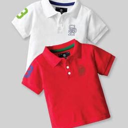 Pack of 2 Boys Graphic Print Polo T-Shirts-2