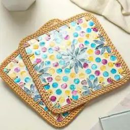 Set of 5 Printed Square Placemats-29