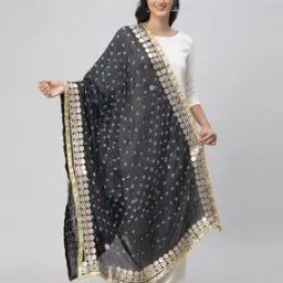 Bandhej Print Dupatta with Contrast Border-35
