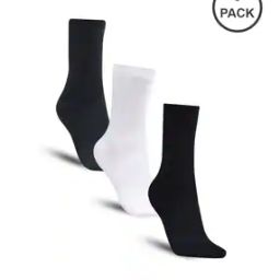 Men Pack of 3 Mid-Calf Length Socks with Ribbed Hem-1