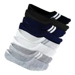 Pack of 8 Striped Men No-Show Socks-image-14