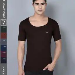 Pack of 7 Men Regular Scoop-Neck Vests-image-52