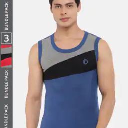 Pack of 3 Men Regular Scoop-Neck Vests-image-65