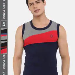 Pack of 5 Men Regular Scoop-Neck Vests-image-6