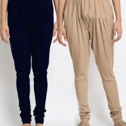 Pack of 2 Women Churidar with Elasticated Waist-image-59