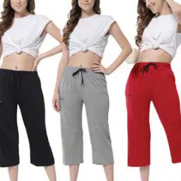 Pack of 3 Capris with Drawstring Cord-28