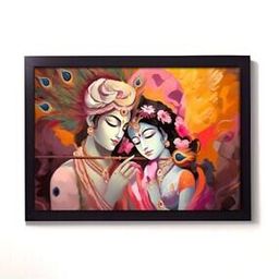 Radha Krishna Wall Painting with Frame-image-53