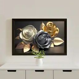 Floral Wall Painting with Frame-53