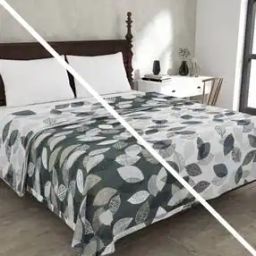 Leaf Print Reversible Double-Size Comforter Set-10