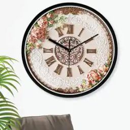 Floral Design Tic-Toc Movement Wall Clock-image-2
