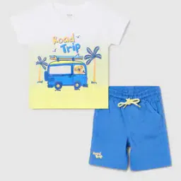 max Boys Graphic Print T-Shirt & Shorts Set-picture-16