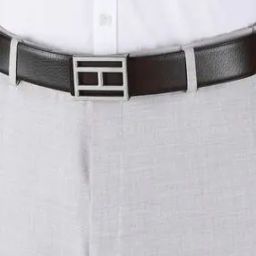 Men Genuine Leather Reversible Belt with Logo-Buckle Closure-image-70