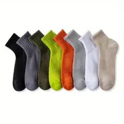 Men Pack of 8 Patterned Ankle-Length Socks-11